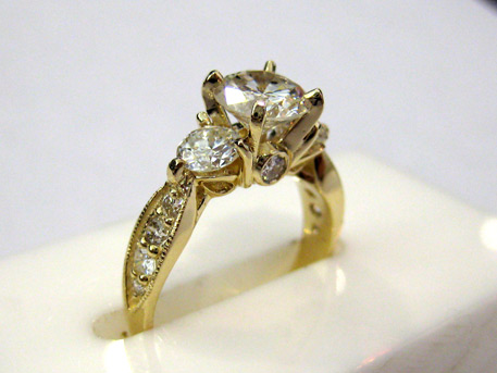 Custom Ring - This design was made especially for one of our customers. Please contact us if you would like Blue Water Jewelers to design something similar for you!