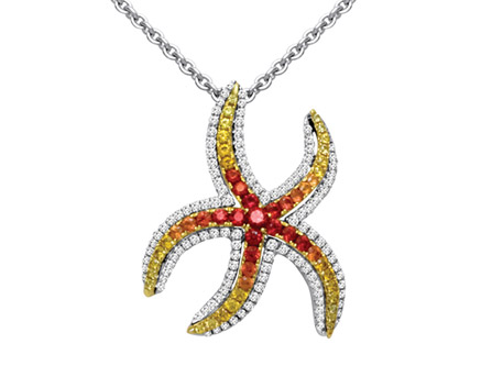 Starfish Pendant - Please visit our store to see our entire collection of color fashion jewelry